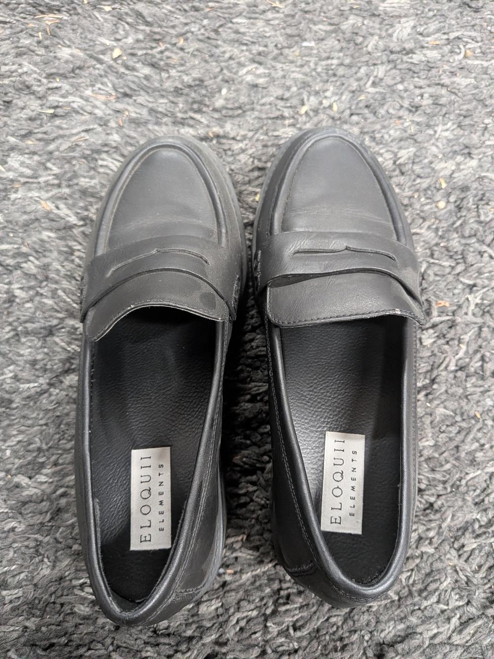 Eloquii Elements women’s Black Leather Penny Loafers